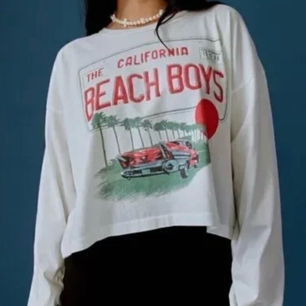Daydreamer White Beach Boys long sleeve tee